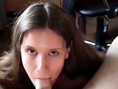 Looking into your eyes while you suck your cock and balls until you cum in my mouth