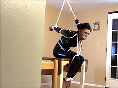 Girl tied and gagged by evil damsel