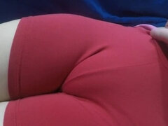 Brand new pussy in tight shorts letting the package tighten - Inmymound