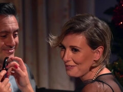 Blondine, Spermaladung, Hardcore, Lingerie, Milf