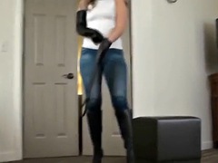 Very nice girl in high heeled black boots, fuck me