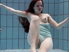 Salaka Ribkina cute body in the swimming pool