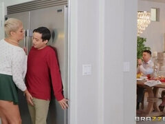 Rubia, Novio, Corridas faciales, Cocina, Coño, Español, Tatuaje, Hilo dental