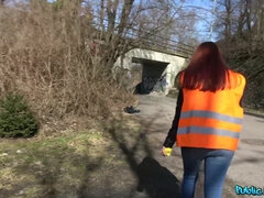 Bad Babe Bends Over For Cash 1 - Public Agent
