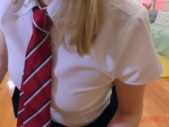 Blasen, Aufs gesicht abspritzen, Handjob, Absätze, Höschen, Realität, Socken, Uniform
