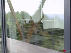 Fingern, Lesbisch, Lecken, Im freien, Muschi, Flotter dreier, Zug