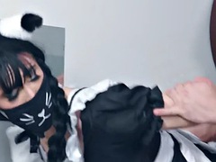Amatoriale, Pompino, Crossdresser, Fetish, Gay, Magra, Uniforme, Video di donne in gonna
