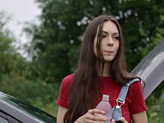 Baben, Bbw stor vacker kvinna, Stor kuk, Bil, Creampie, Sperma shot, Hardcore, Rysk