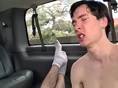 Tricked str8 blindfolded and sucked off gay in a pickup truck