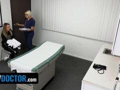 Kyler Quinn, the busty patient with big nipples, enjoys a wild hardcore fuck in the doctor's office