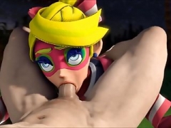 ARMS Twintelle, Min Min and plus Ribbon Girl 3D Futa!