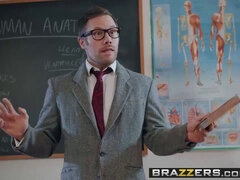 Roxxy Lea & Freddy Flavas go wild in school with their inked stepsisters in Brazzers scene