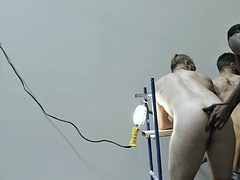 Anaal, Grote lul, Pijpbeurt, Homo, Harig, Hardcore, Interraciaal, Trio