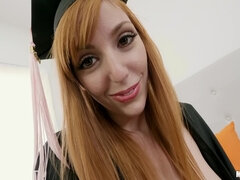 POV anal with redhead college graduate PAWG Kendra Sunderland - Grad Day - Big Tits and big ass
