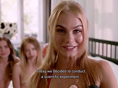 Belleza, Rubia, Consolador, Lesbiana, Lamidas, Público, Coño, Vibrador