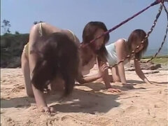 Aasialainen, Ranta, Fetissi, Rankka, Japanilainen, Lesbo, Ulkona, Orja