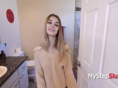 Teen Stepdaughter Molly Little's Tiny Tits Get Fucked in POV