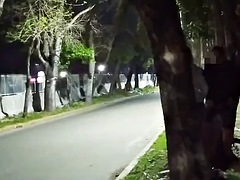 Atrapados, Pareja, Despelote, Sexo duro, Masturbación, Al aire libre, Bragas, Público