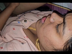 Sucer une bite, Couple, Éjaculer dans la bouche, Fait maison, Indienne