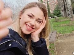 Chica, Rubia, Europeo, Dinero, Pov, Público, Puta, Calientapollas