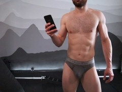 약간 뚱뚱한, 사정 샷, 음경, 게이, 수음, 나체, 오르가슴, 혼자