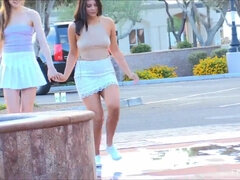 Lezzies aren't shy about flashing private parts