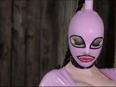 Stövlar, Fetisch, Latex, Mask, Milf, Mamma, Fitta, Solo