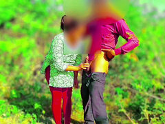 18, 아마추어, 커플, 농장, 인도인, 야외의, 청소년