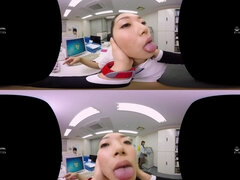 Virtual reality with three Asian babes (POV foursome)