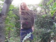 Redheaded Broad Pisses Long And furthermore Hard In Trees