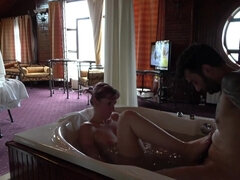 Russian Mom Love Making In Hotel Jacuzzi With Bearded Guy