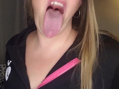 Mandie Maytag's Spitting Long Tongue with Light Choking
