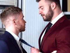 Grosser schwanz, Blasen, Schwul, Handjob, Hardcore, Büro