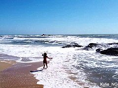 Amateur, Asiatique, Plage, Gode, Hd, Solo, Adolescente, Jouets