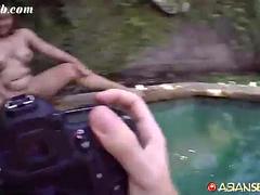 Amateur, Asiático, Indonesio, Interracial, Maduro, Madres para coger, Piscina, Pov