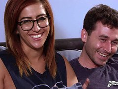 NERDY REDHEAD APRIL O'NEIL DISTRACTS JAMES DEEN WITH HER JUICY PUSSY