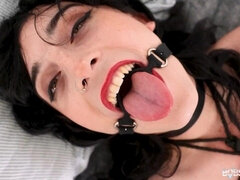 Anal, Traseiro, Bondagebeldade, Amordaçar, Baixinhoa, Meias finas, Amarrada, Tetas