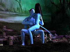 Avatar kitten anal fucked by large blue ramrod