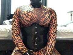 Zentai Doll Vibe and Cum