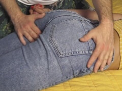 Fingering, Handjobb, Jeans