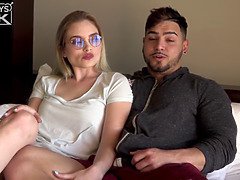 Meaty pecker latino fucks nerdy slut w glasses, director pov blowjob