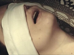 素人, ベッドルーム, 茶髪の, なめる, 下着, オナニー, オマンコ, オッパイの