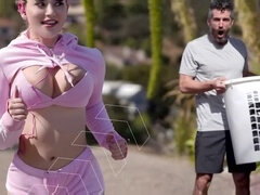 18, デカ尻, フェラチオ, 顔射, 手コキする, アウトドア, ティーン, スカートのぞき