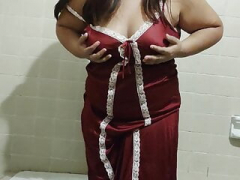 Gros seins, Rondelette, Doigter, Lingerie, Masturbation, Mexicainne, Orgasme, Douche