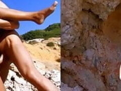 Spanish boobalicious babe gets sex on beach