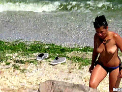 Pláž, Bikini, Na veřejnosti, Tetování, Teenka, Voyeur