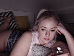 Blonde, Indienne, Masturbation, Solo, Adolescente, Webcam