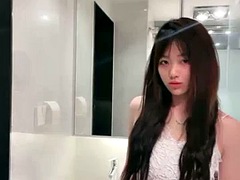 아시안, 중국인, 혼자, 웹캠