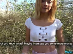 ブロンド, お金, アウトドア, 公共, ティーン