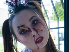 Zombie teen Halloween double team